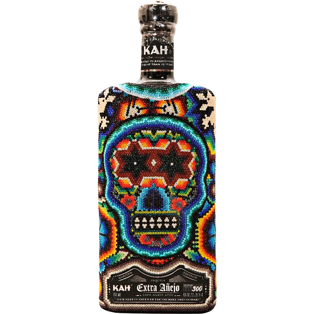 KAH Tequila Extra Añejo Limited Edition Huichol Beaded