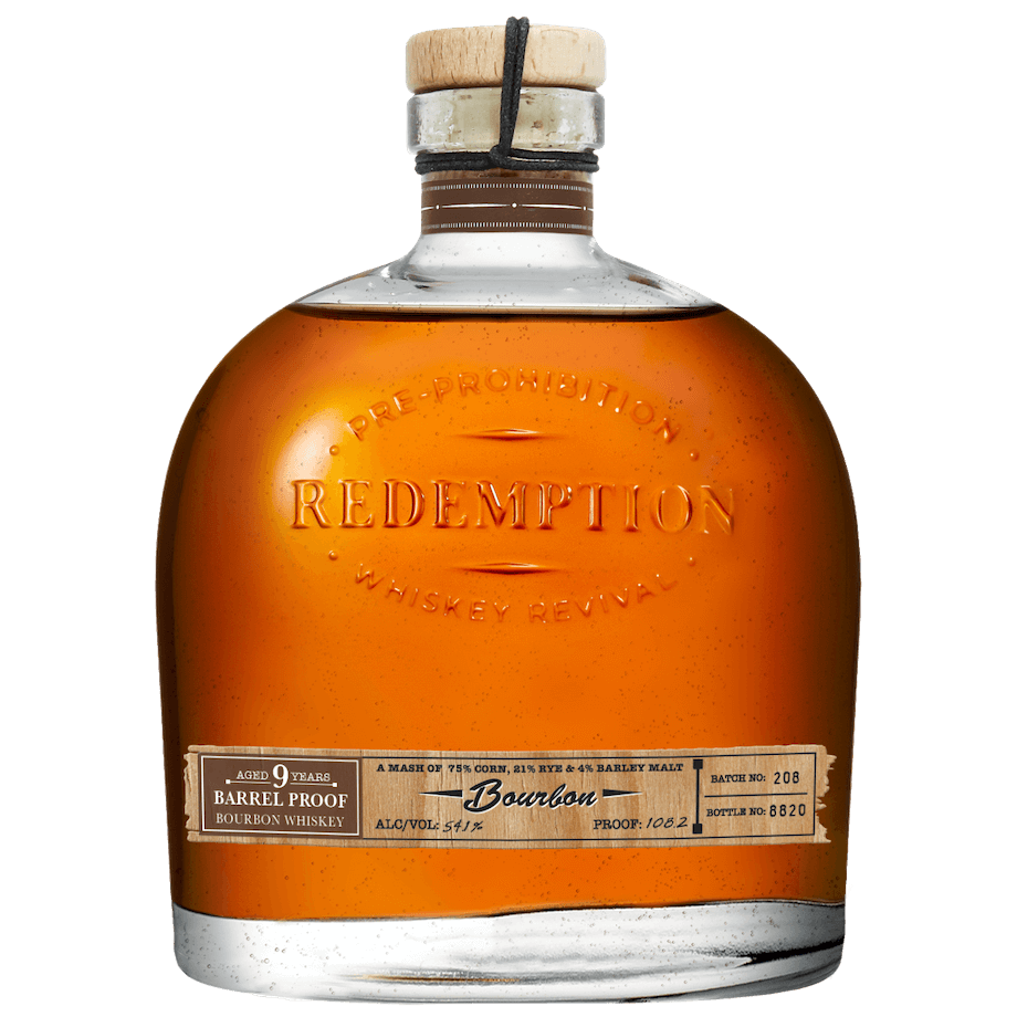 Redemption 9 Year Old Barrel Proof Bourbon