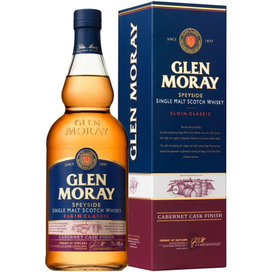 Glen Moray Glen Moray Cabernet Cask Finish Speyside Single Malt Scotch Whisky Elgin Classic 750 ml - Cork & Mash