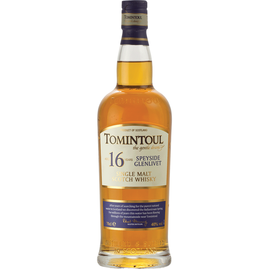 Tomintoul 16 Year Speyside Glenlivet Single Malt Scotch Gift Set 750ml - Cork & Mash