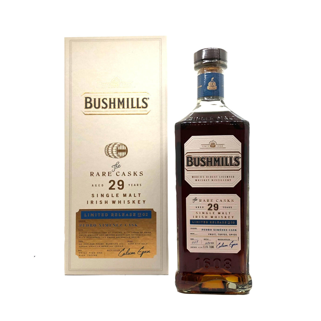 Bushmills The Rare Casks Single Malt Irish Limited Release No.2 Pedro Ximenez Cask 29 year 750 ml - Cork & Mash