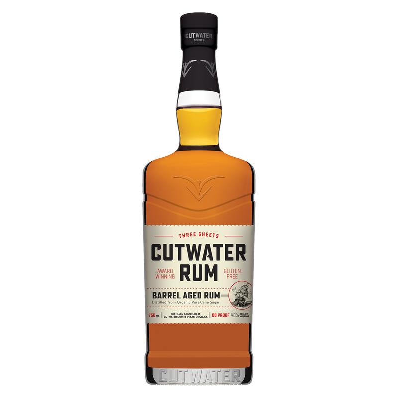 Cutwater Three Sheets Rum Barrel aged Rum 80 Proof 750 ml - Cork & Mash