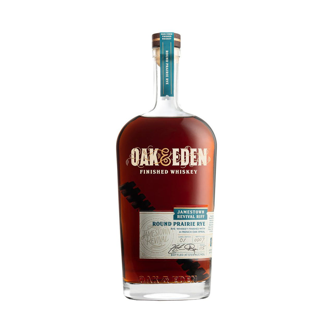 Oak and Eden Round Prairie Rye JamesTown Revival 750 ml - Cork & Mash