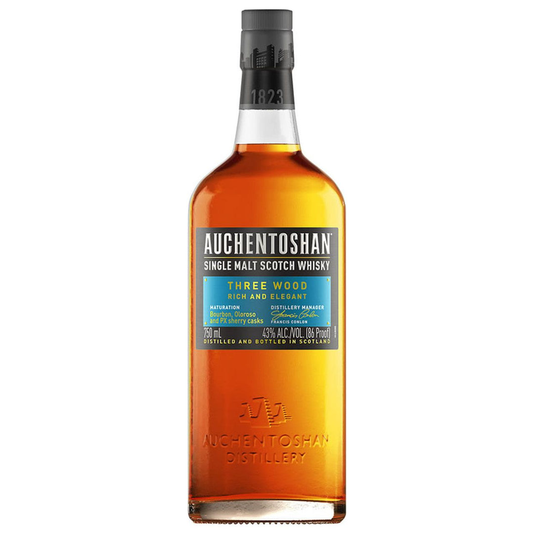 Auchentoshan Three Wood Single Malt Scotch 750 ml - Cork & Mash