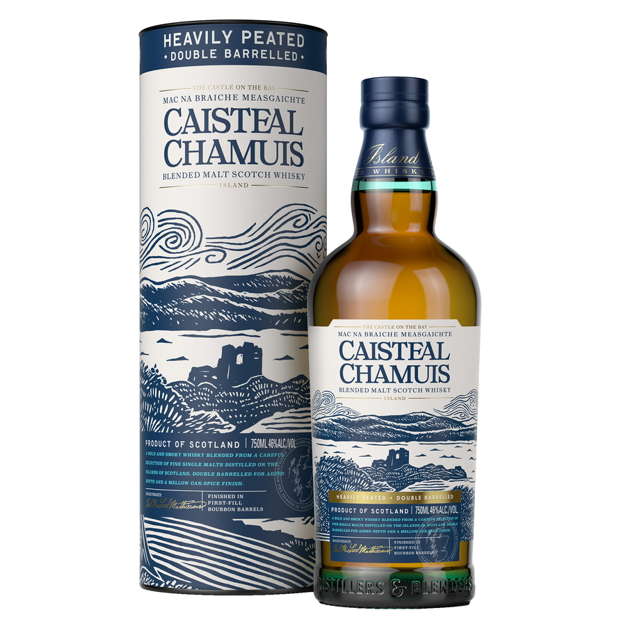 Caisteal Chamuis Heavily Peated Double Barreled Scotch 12 year 750 ml - Cork & Mash