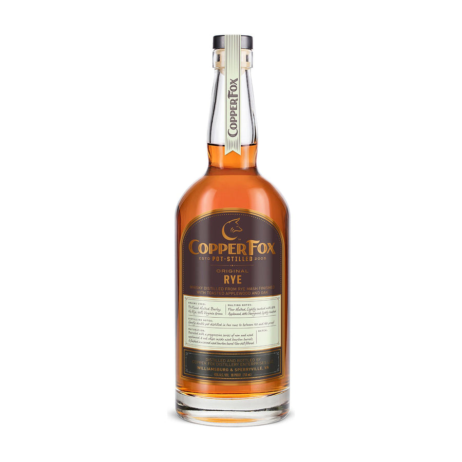 Copper Fox Original Rye Whiskey 750 ml - Cork & Mash