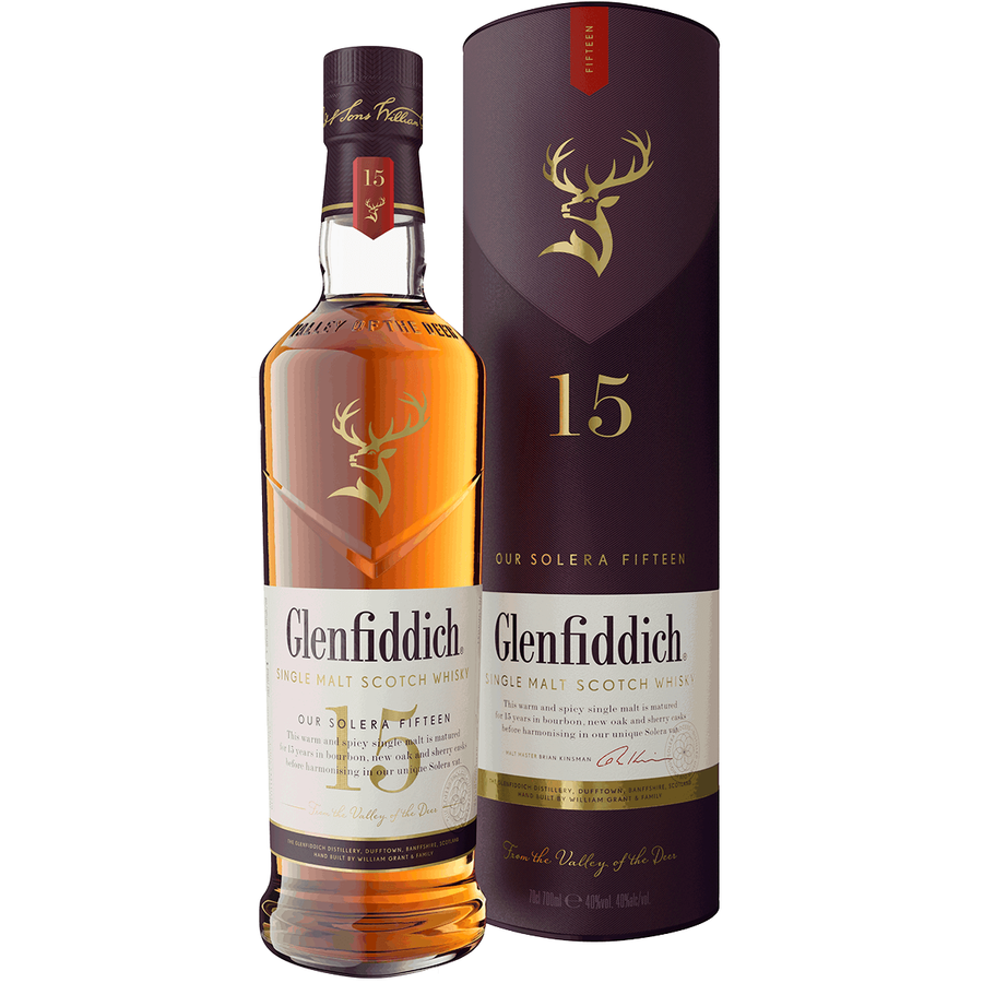 Glenfiddich 15 Year Single Malt Scotch Whisky Solera Aged 15 year 750 ml - Cork & Mash