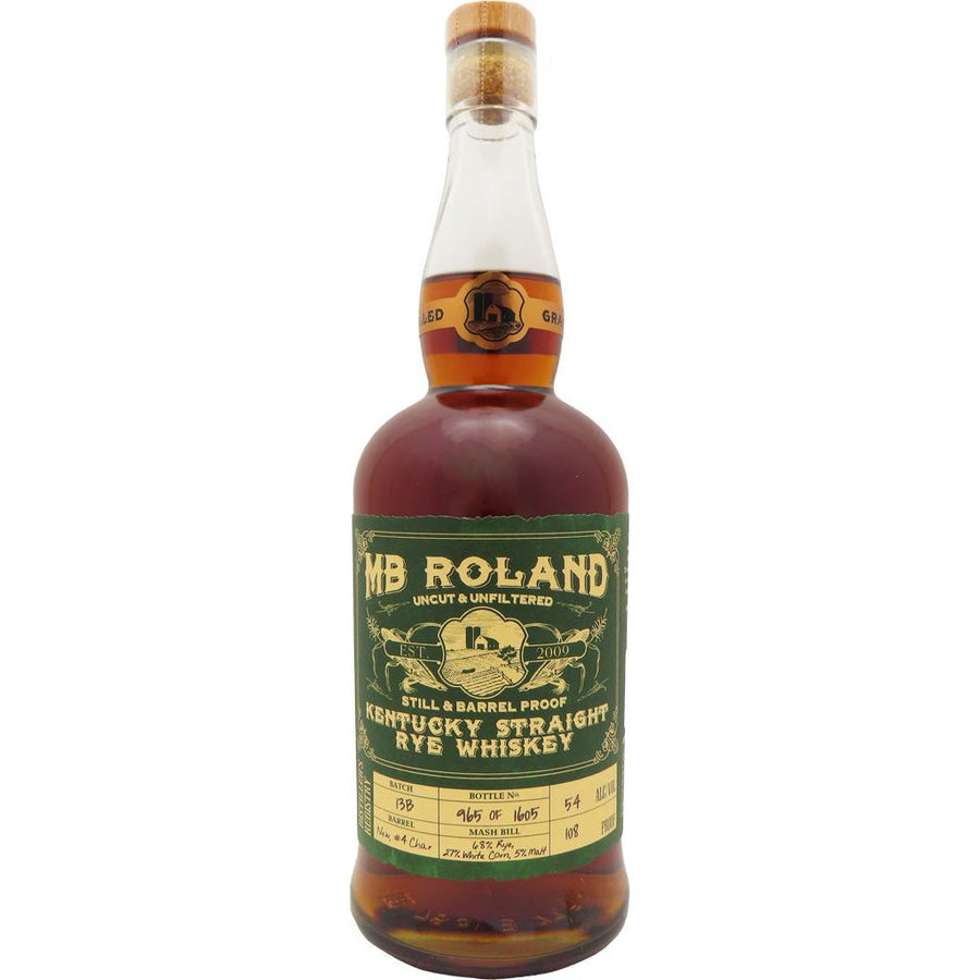 MB Roland Kentucky Straight Rye Whiskey 750ml - Cork & Mash