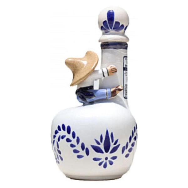 Don Pipocho Extra Anejo white and blue ceramic 750ml - Cork & Mash