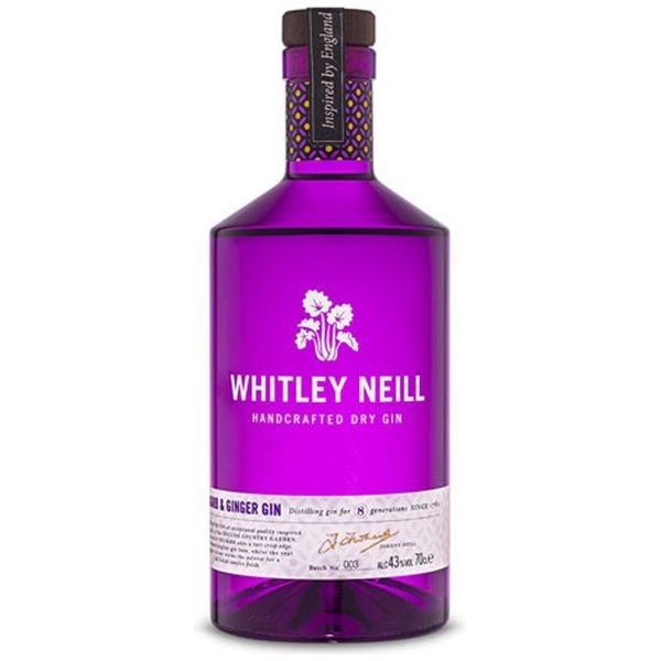 Whitley Neill Rhubarb & Ginger Dry Gin 750 ml - Cork & Mash