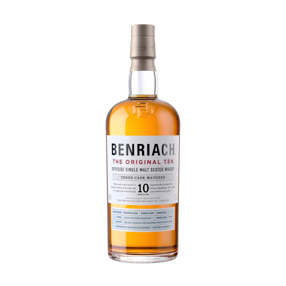 Benriach The Smoky Ten Speyside Single Malt Scotch Three Cask Matured 10 year 750 ml - Cork & Mash