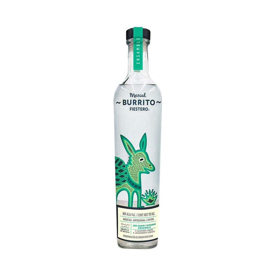 Burrito Fiestero Mezcal Artesanal Joven Durango Ensamble Verde Cenizo 750 ml - Cork & Mash