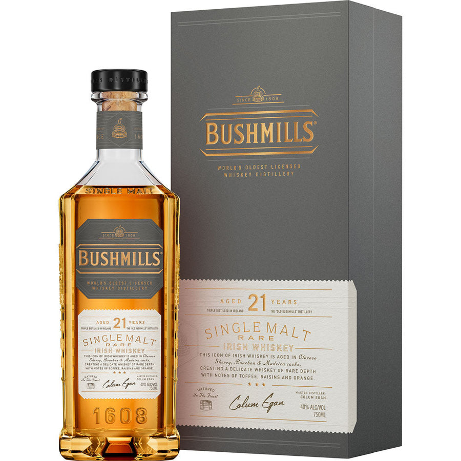 Bushmills 21 Year Single Malt Irish Whiskey 750 ml - Cork & Mash