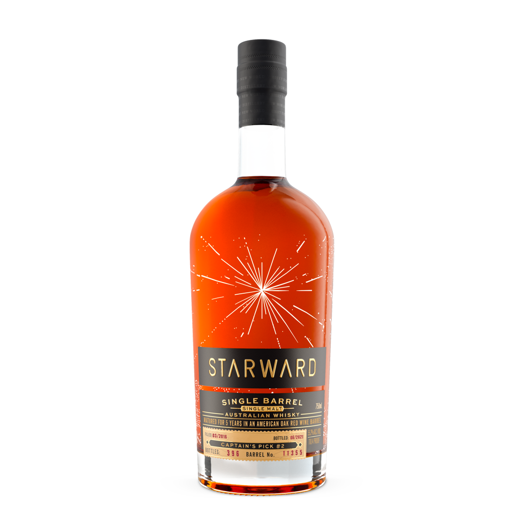 Starward Single Barrel Single Malt Barrel No. 11355 captains pick 2 5 year 750 ml - Cork & Mash