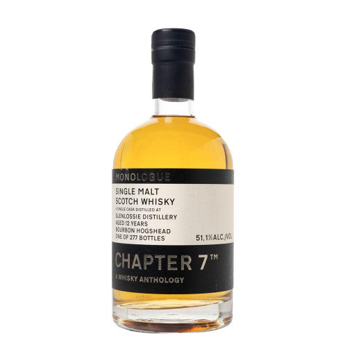 Chapter 7 Monologue Single Malt GLENLOSSIE Distillery Bourbon Hogshead 12 year 750 ml - Cork & Mash