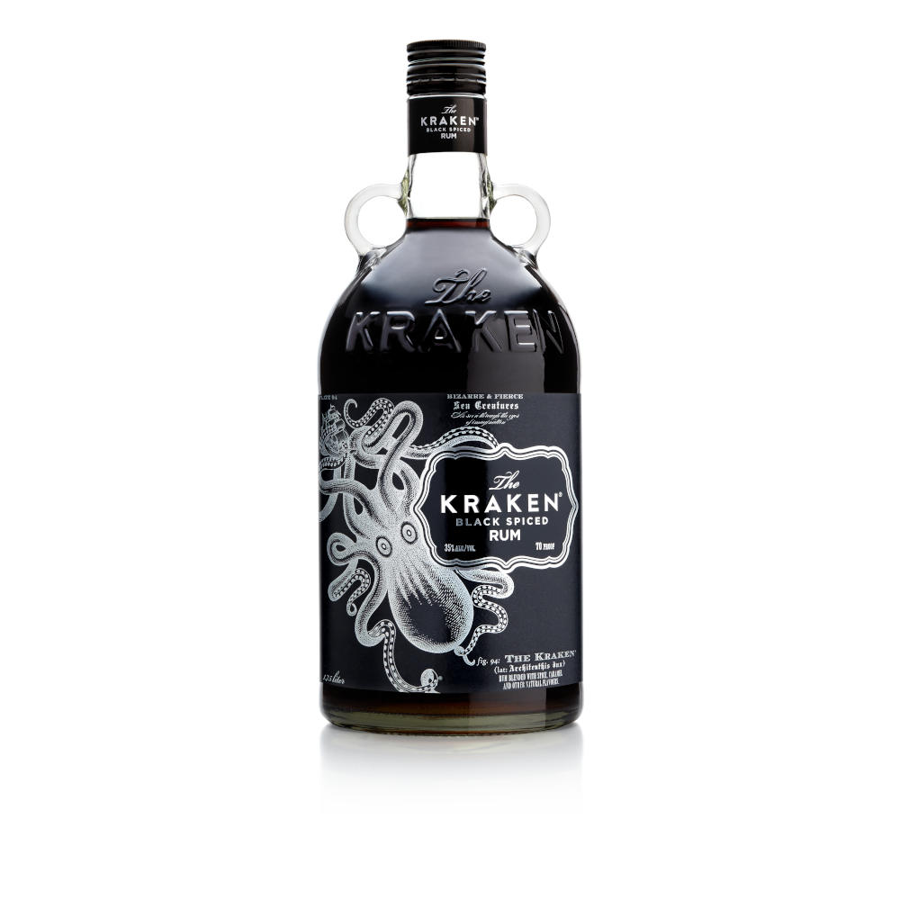 The Kraken Black Spiced 70 proof Black Label 750 ml - Cork & Mash