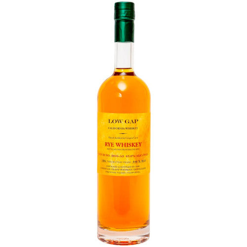 Low Gap Rye Whiskey 750 ml - Cork & Mash