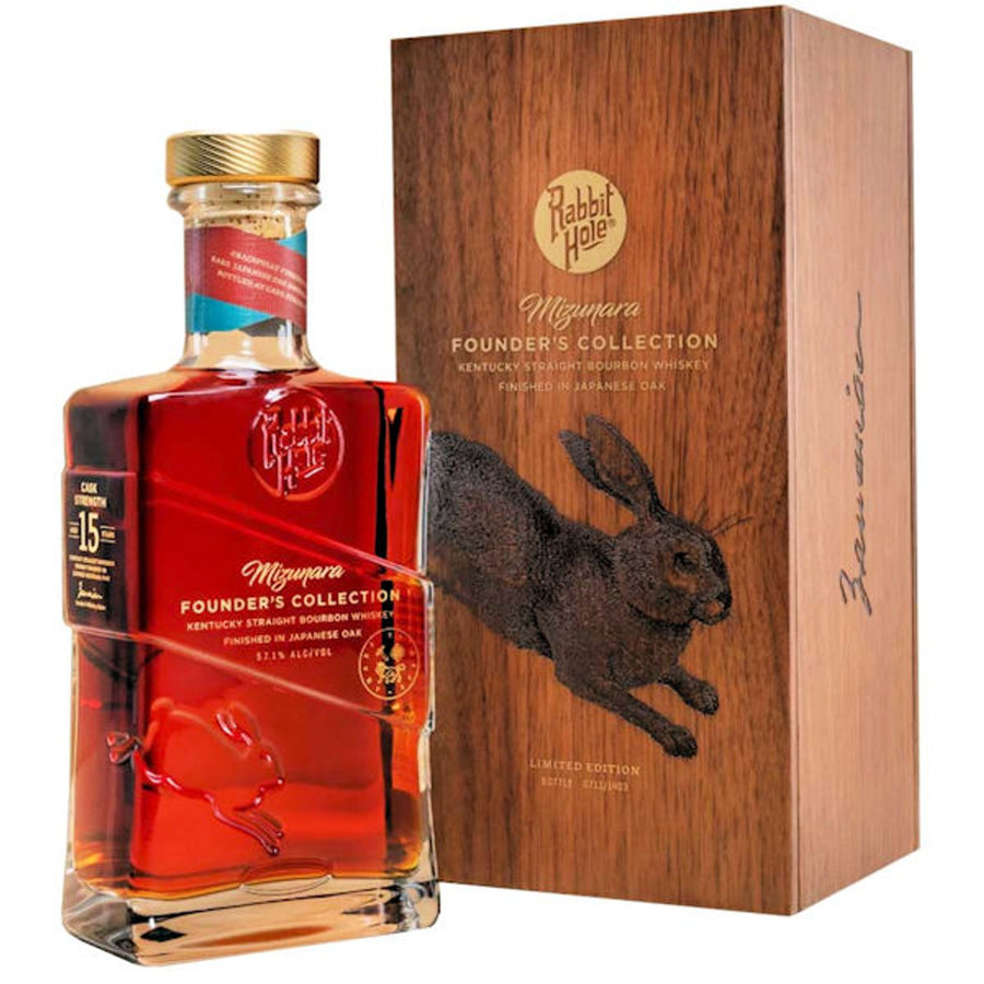 Rabbit Hole Mizunara Founders Collection Kentucky Straight Bourbon Whiskey Cask Strength 15 year 750 ml - Cork & Mash