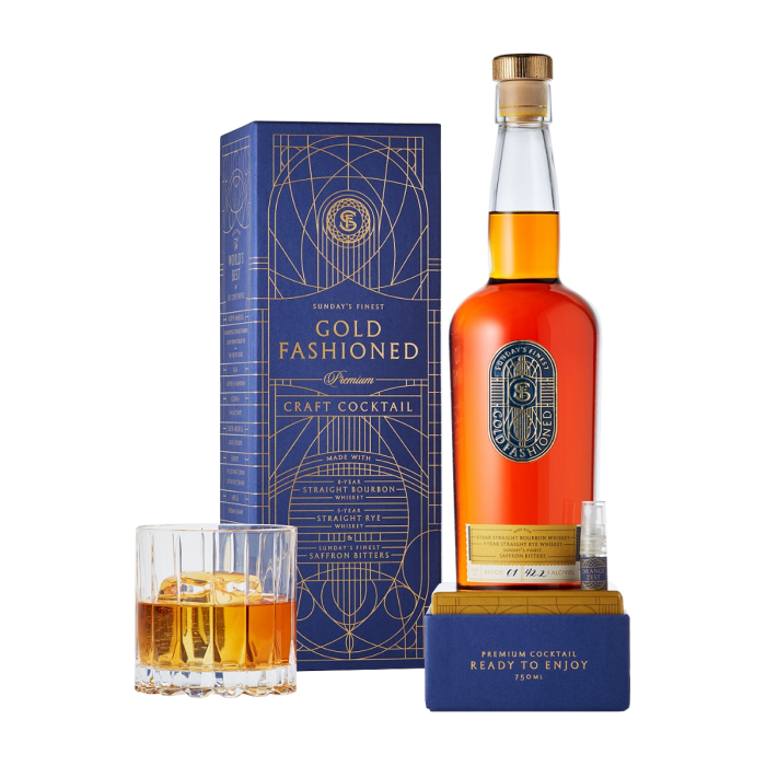 Sunday's Finest Gold Fashioned Premium Craft Cocktail 750 ml - Cork & Mash